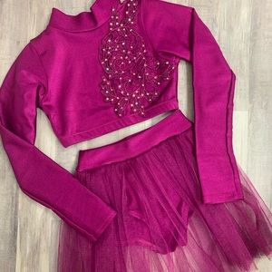 Custom Rhinestone Two Piece Dance Costume